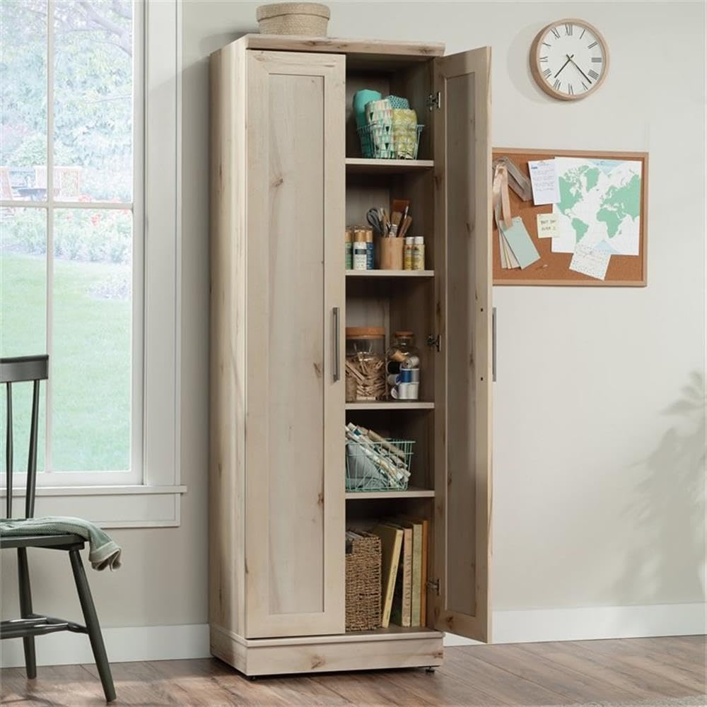 HomePlus Two Door Storage Cabinet/Pantry Cabinet, Pacific Maple Finish