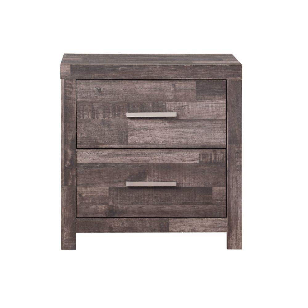 Rustic 2-Drawer Nightstand