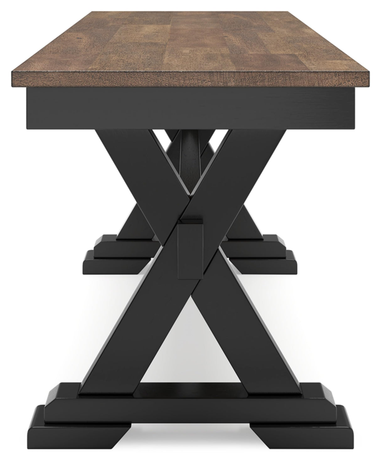 Wildenauer 50" Dining Bench Dark Brown & Black