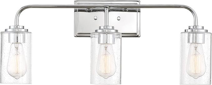 3-Lights Logan Vanity Light Fixture, 24.5 Inch Wall Mount Sconce for Bathroom