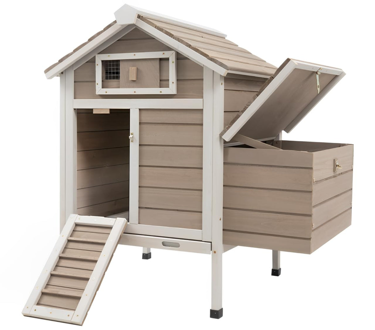 40" Chicken Run Outdoor Wooden Chicken Coop Hen House Poultry Cage