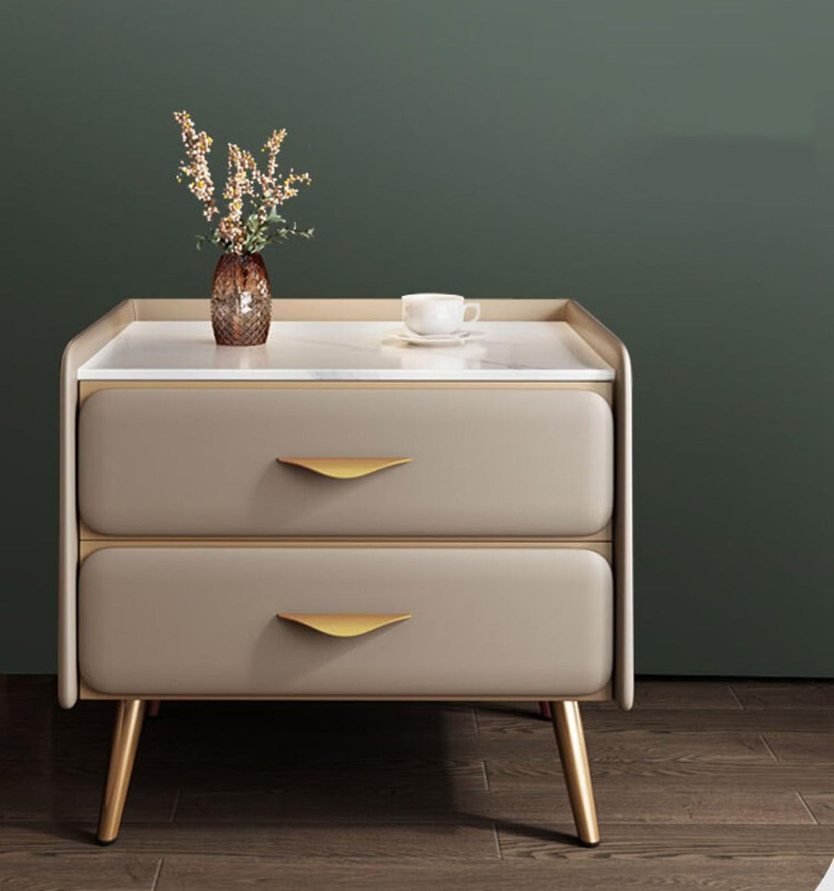 Bedside Cabinet Without Installation, Leather Bedside Cabinet