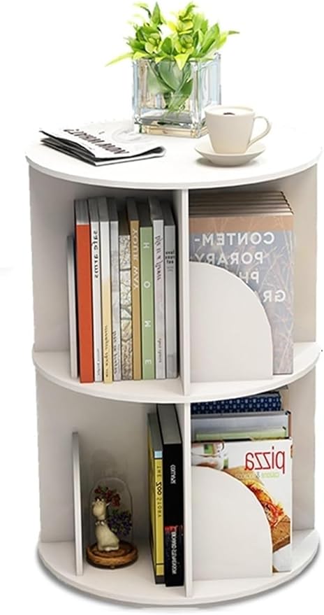 Rotating Bookshelf, Rotating Bookshelf Tower, Bookshelf 360 Degree Bookcase Table Rack