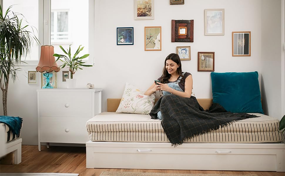 White Nightstands Set of 2, 2 Drawer Dresser