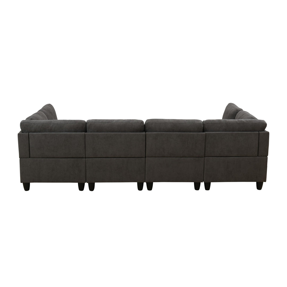 Versani Oversized U-Shaped Modular Sectional Couch – 8-Seater, Flannel Upholstery