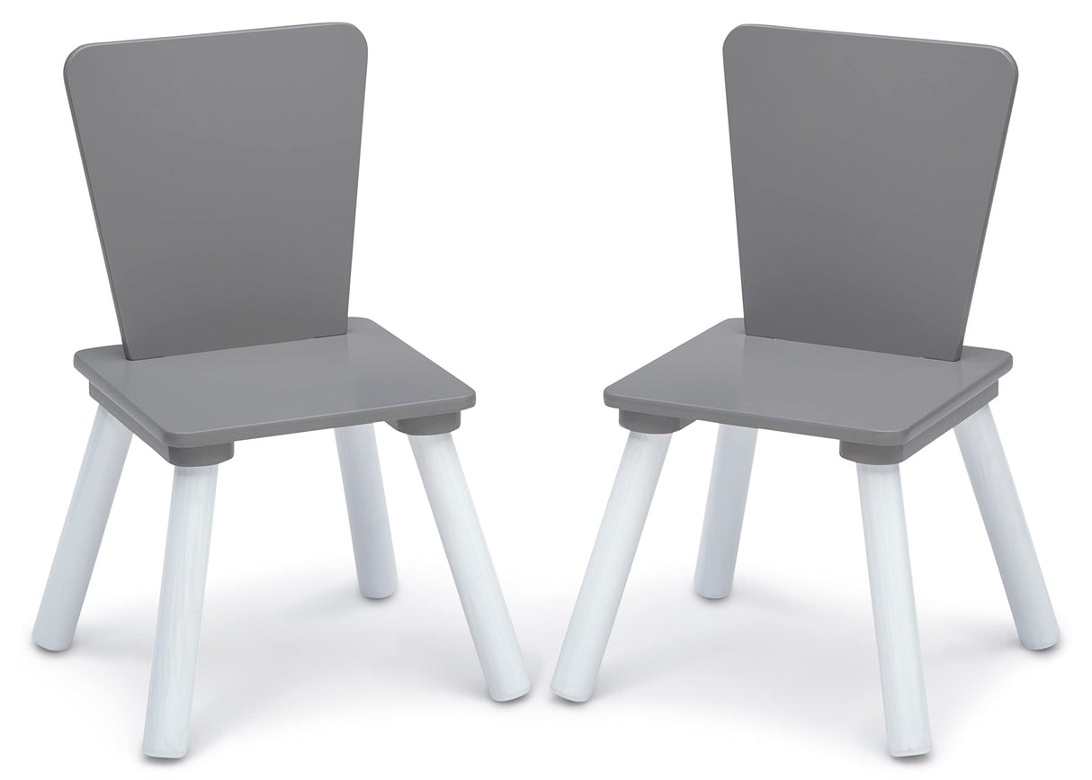 4-Piece Toddler Playroom Set, Grey/White