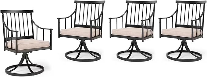 Swivel Chairs Set of 2 Patio Dining Rocker Chair with Cushion Rocking Patio Furniture