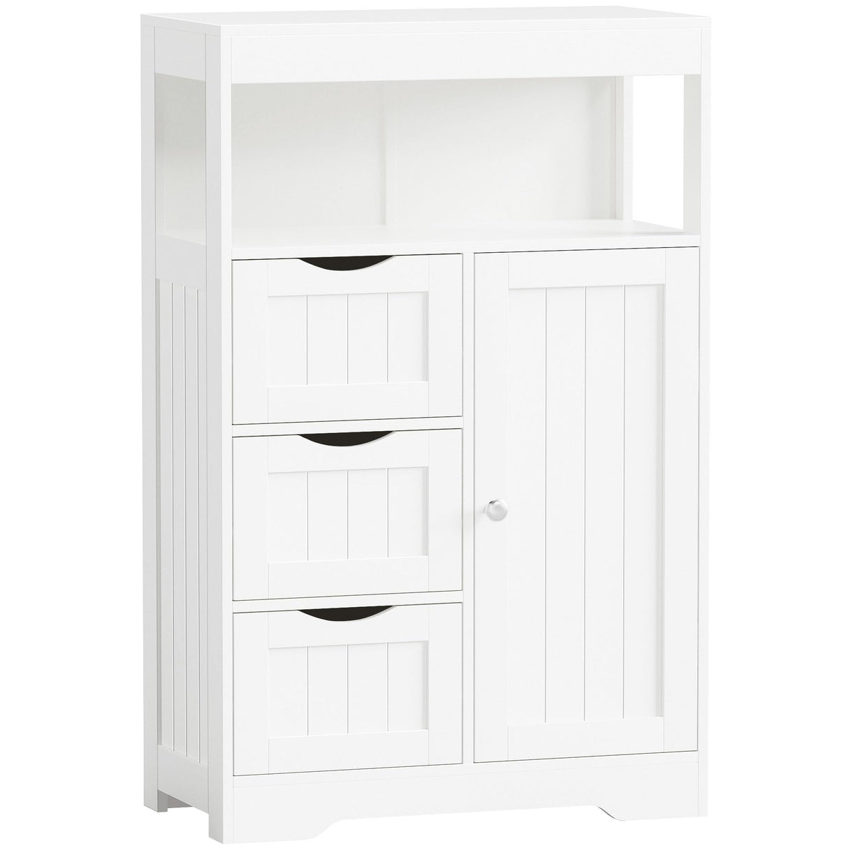 Bathroom Floor Cabinet, Wooden Free-Standing Storage Organizer