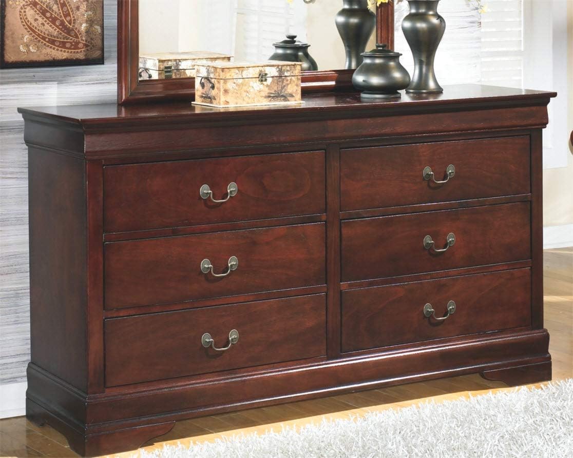 Alisdair Traditional 6 Drawer Dresser, Dark Brown