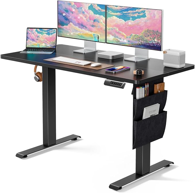 Standing Desk Adjustable Height Home Office Desk,48x24 Inch Electric Standing Desk