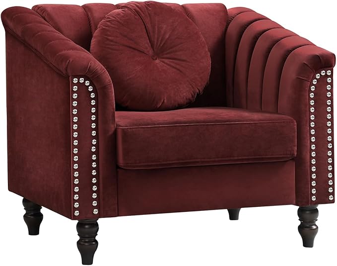 Sectional Sofa Set, Microfiber Chesterfield Upholstered Sofas Loveseat