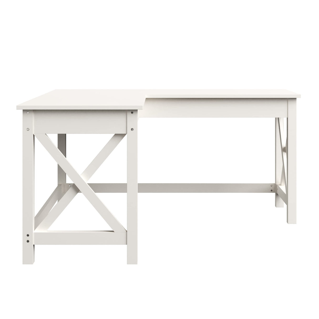 Computer Desk - L-Shaped Desk with X-Pattern Legs - for Office, Computer, or Craft Table
