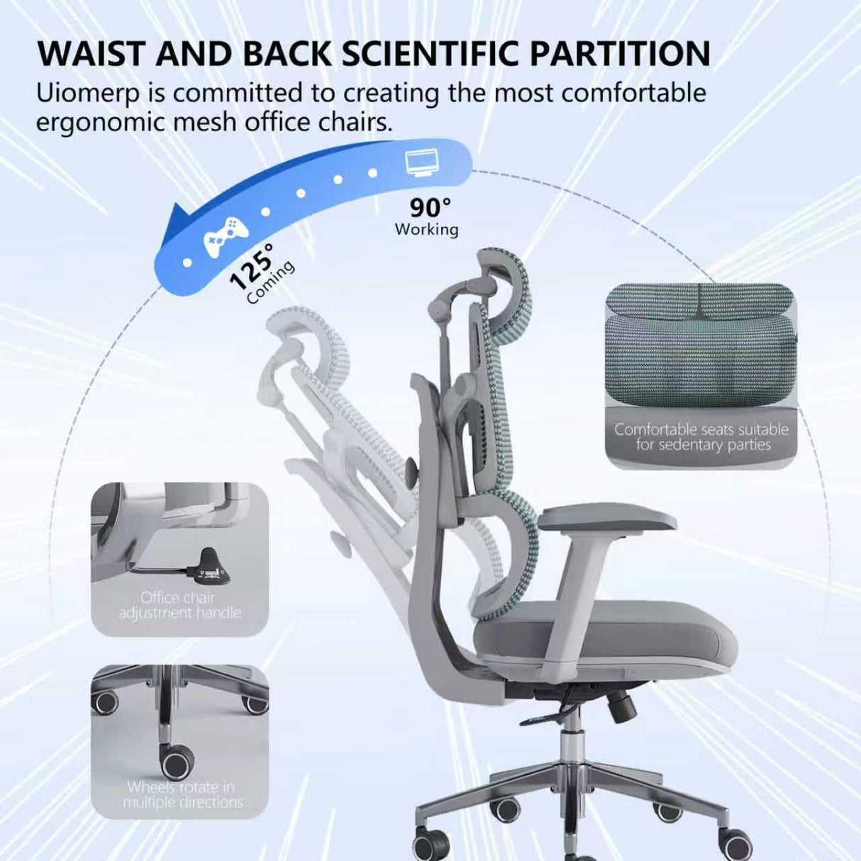 Heavy Duty Ergonomic Office Chair - 500 LBS Capacity