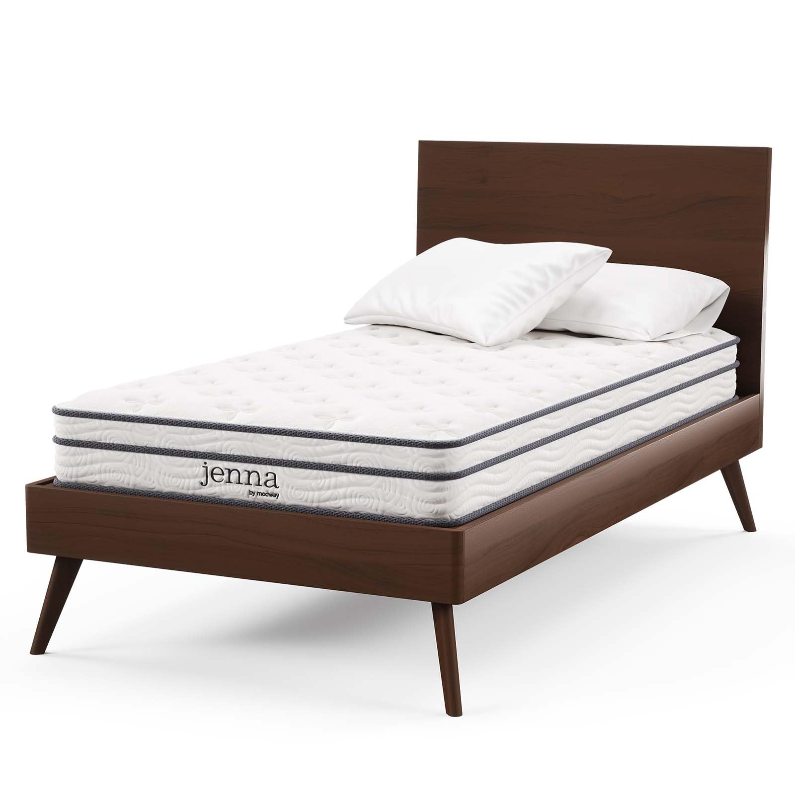 Jenna 6" Innerspring and Foam Narrow Twin Mattress in White