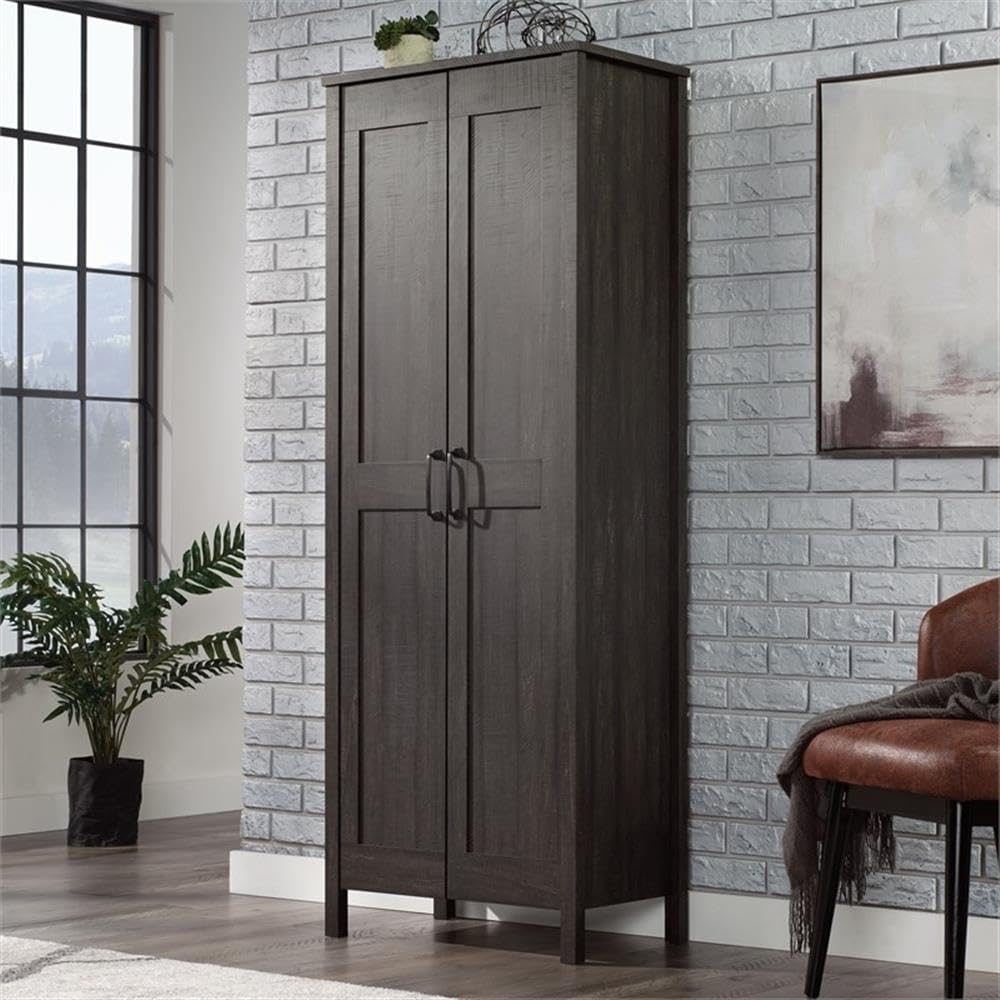 Engineered Wood Storage Cabinet in Blade Walnut Finish