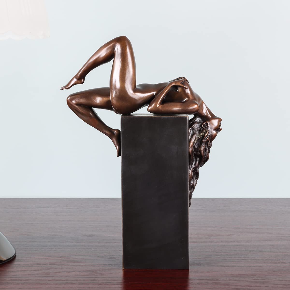 Bronze Reclining Sexy Nude Adult Female Statue Figurine Erotic Naked Woman Sculpture Art Collection