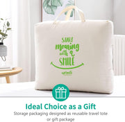 APSMILE All Season Goose Feather Down Comforter Queen Size - Ultra-Soft 750 Fill-Power Hotel Collection Duvet Insert Fluffy Medium Warm Quilt Comforter with Corner Tabs(90x90, White)