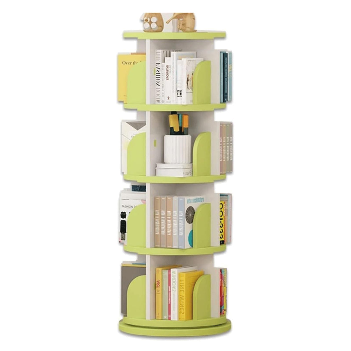 Bookcases 360° Rotating Bookshelf Simple Standing Bookcase Large Capacity Book Rack Home Magazine Children's Picture Book Bookshelves Practical Fashion