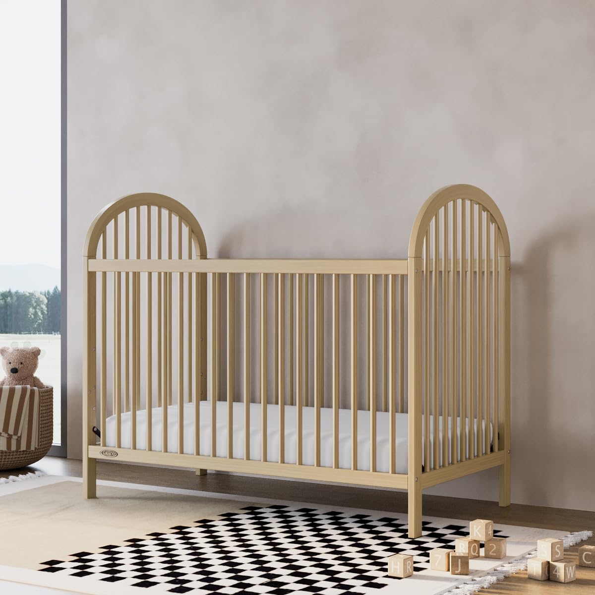 Olivia 3-in-1 Convertible Crib (Driftwood) – GREENGUARD Gold Certified