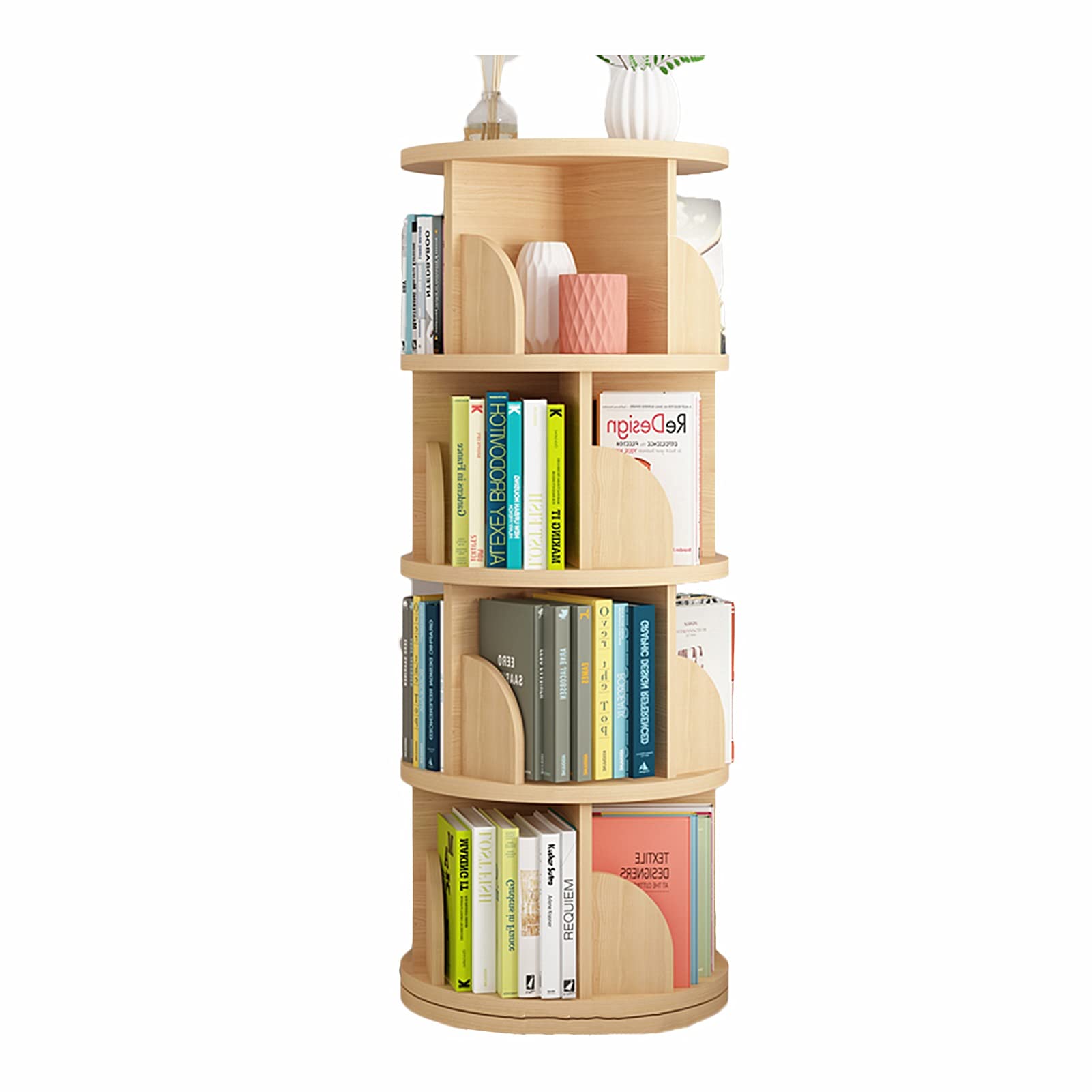 360° Rotatable 5/6-layer Children's Bookcase, CD Disc Display Stand, Ps4 DVD Holder,