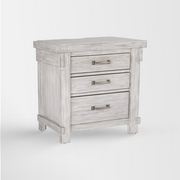 Brashland Farmhouse 3 Drawer Nightstand with Dovetail Construction