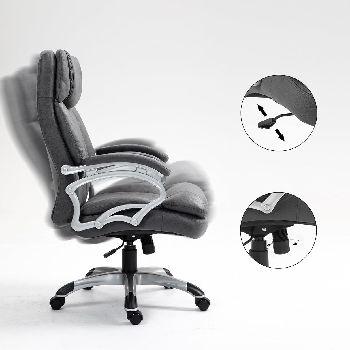 Big and Tall Office Chair 400lbs, Executive Chair Heavy Duty Office Chair