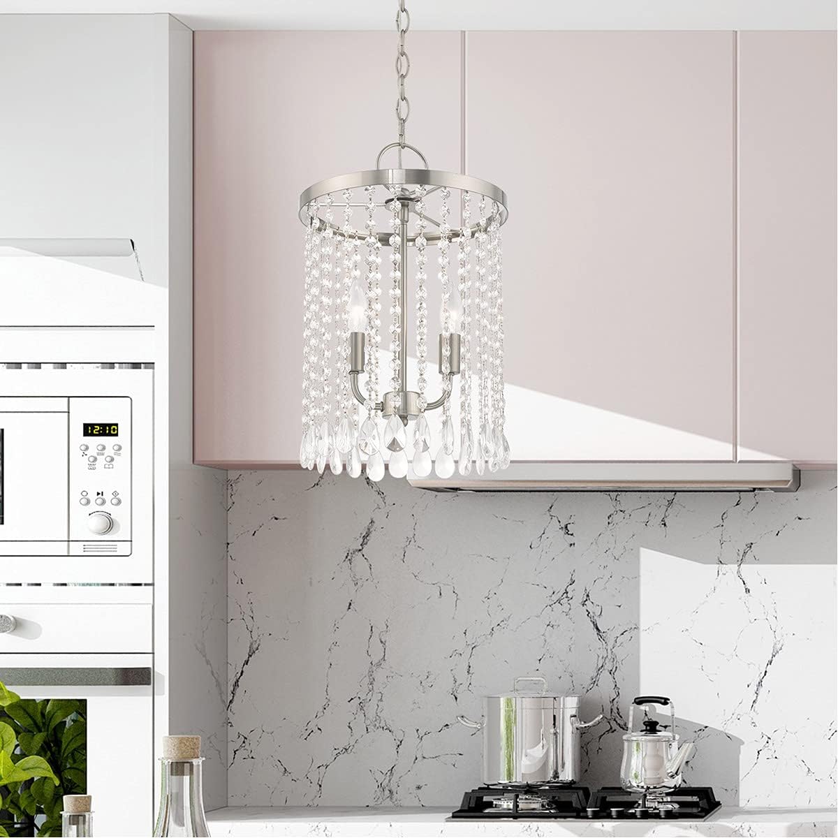 Lighting 1063-91 Neptune 3-Light Bath Light, Brushed Nickel