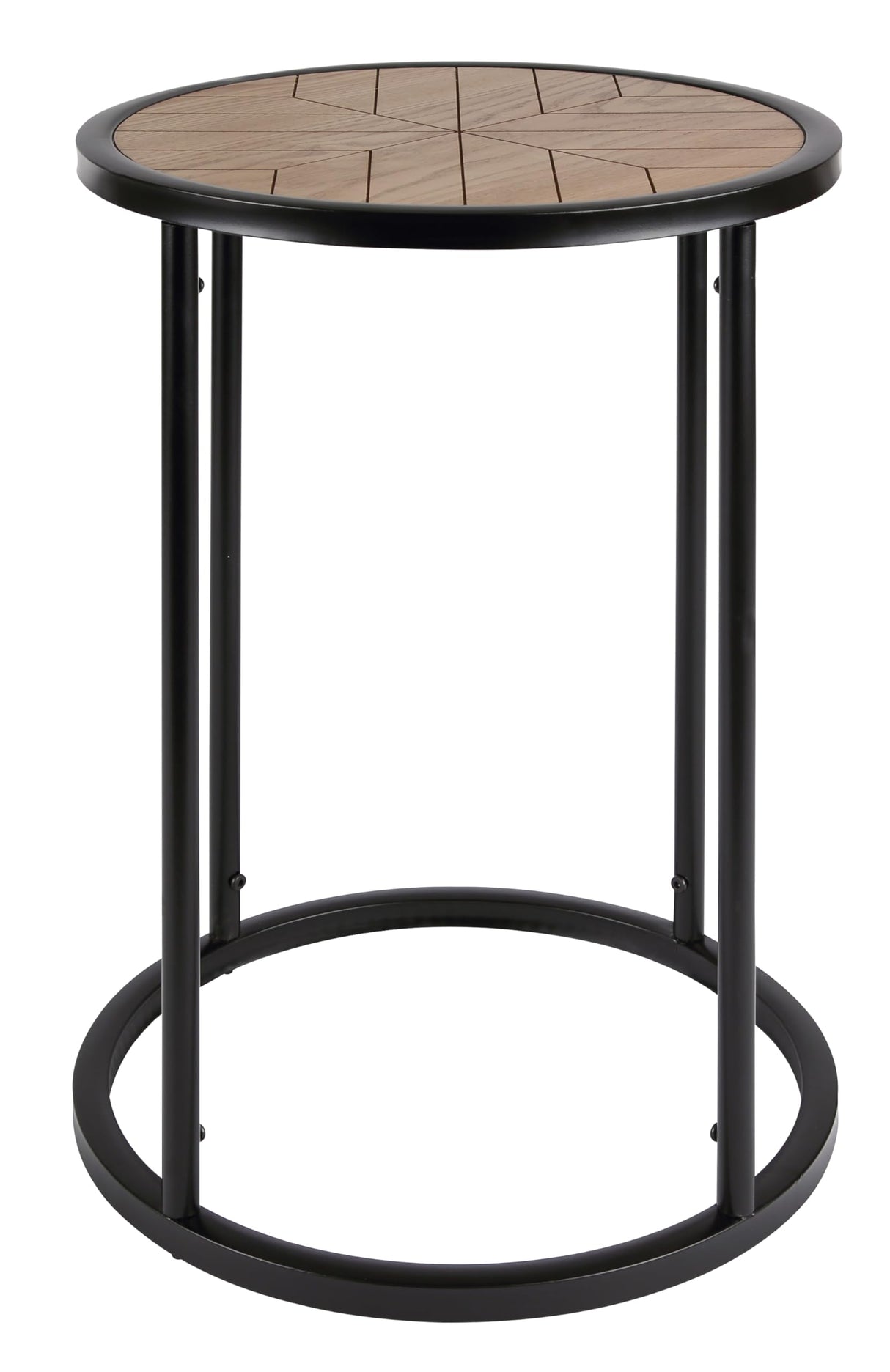 Birkett Round Metal Side Table, 15.75" W x 15.75" H x 23.63" D - Casual Living Room