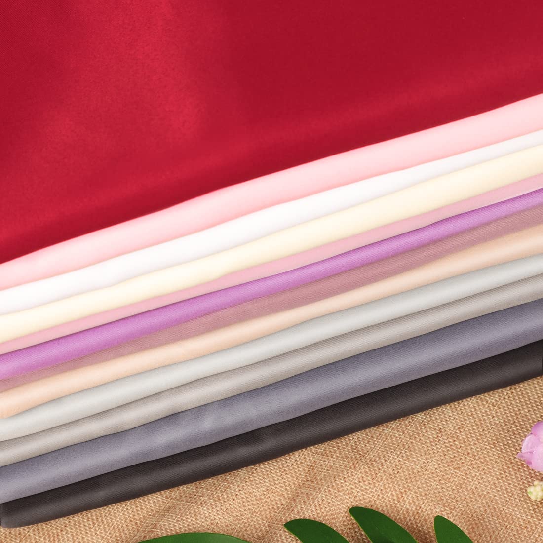 2 Pack Satin Pillowcase for Hair and Skin, Euro Sham Pillow