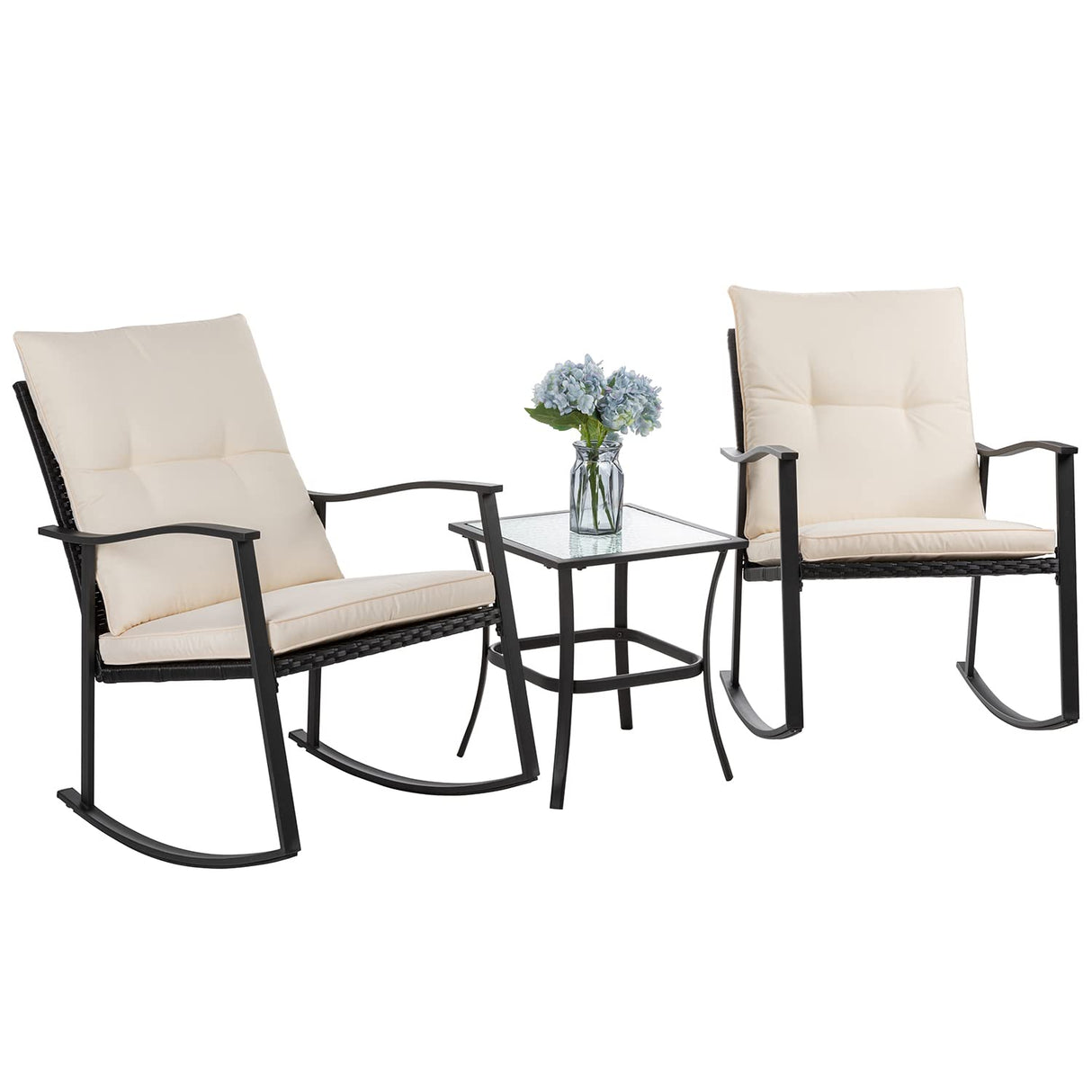 Outdoor 3-Piece Rocking Bistro Set