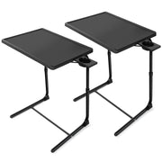 TV Tray Table - TV Dinner Tray on Bed & Sofa, Comfortable Folding Table with 6 Height & 3 Tilt Angle