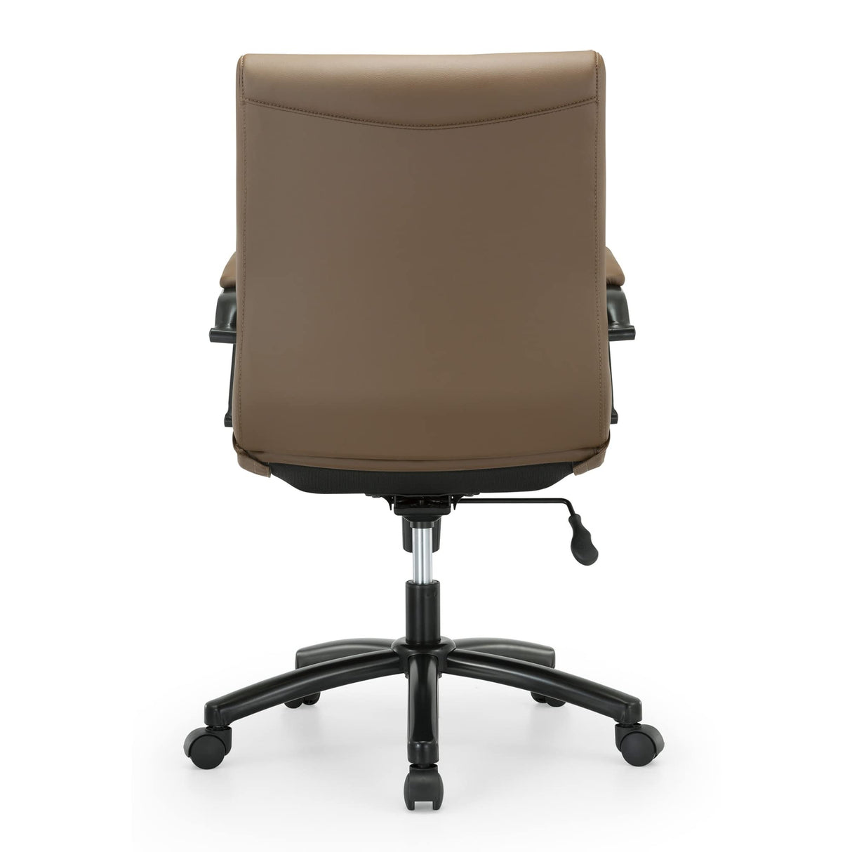 Modern Comfort Winsley Bonded Leather Mid-Back Manager Office Chair, Brown/Black