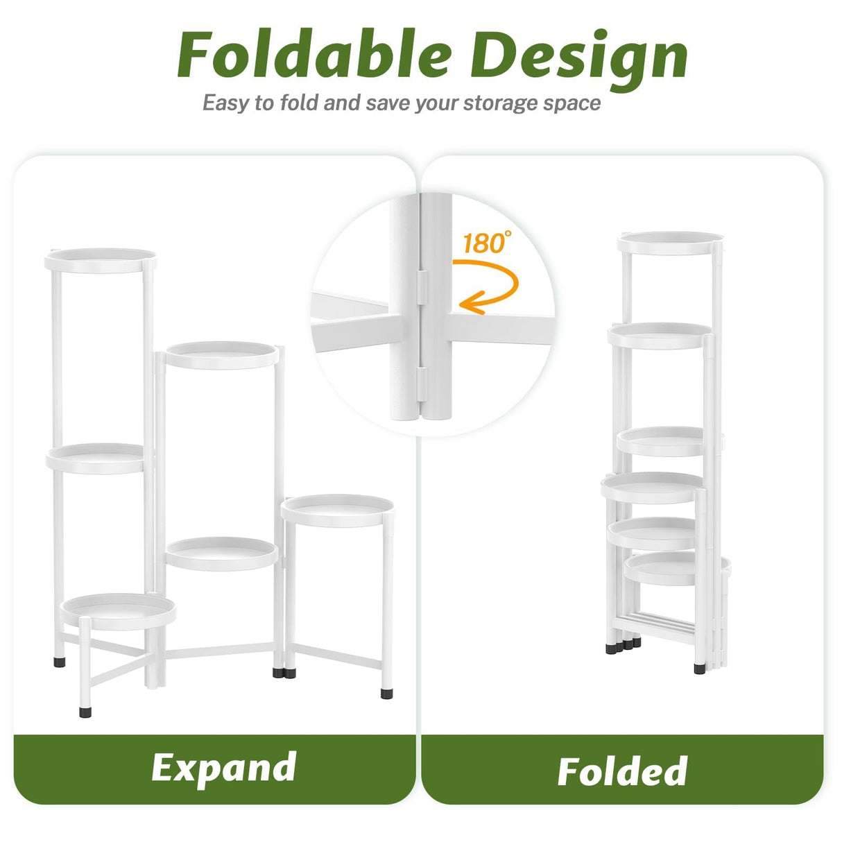 EverBloom 6-Tier Foldable Metal Plant Stand