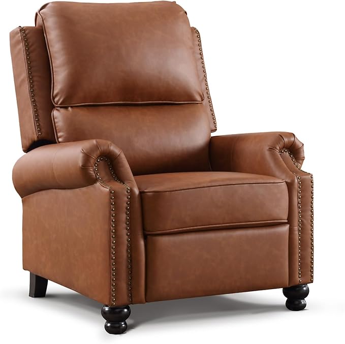 Bonzy Home Pushback Recliner Chair – Manual Upholstered Accent Chair