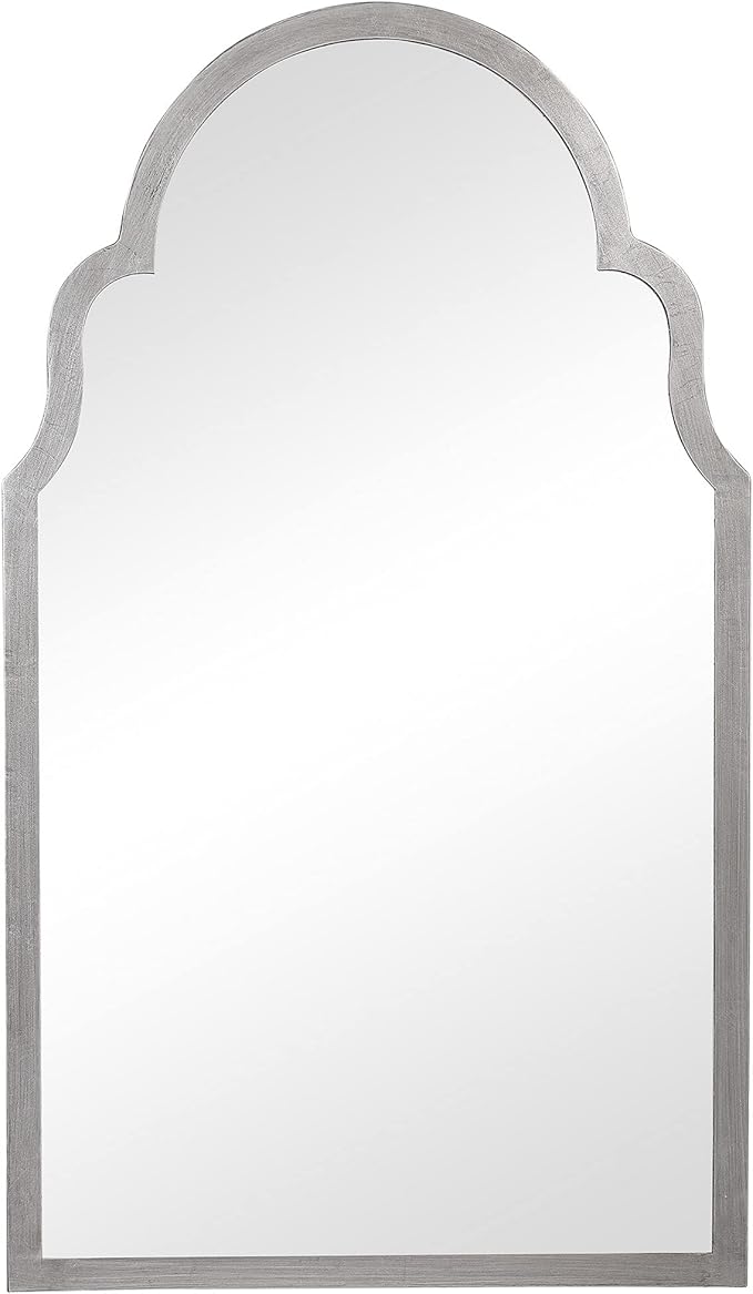Sleek Elongated Quatrefoil Frame Mirror