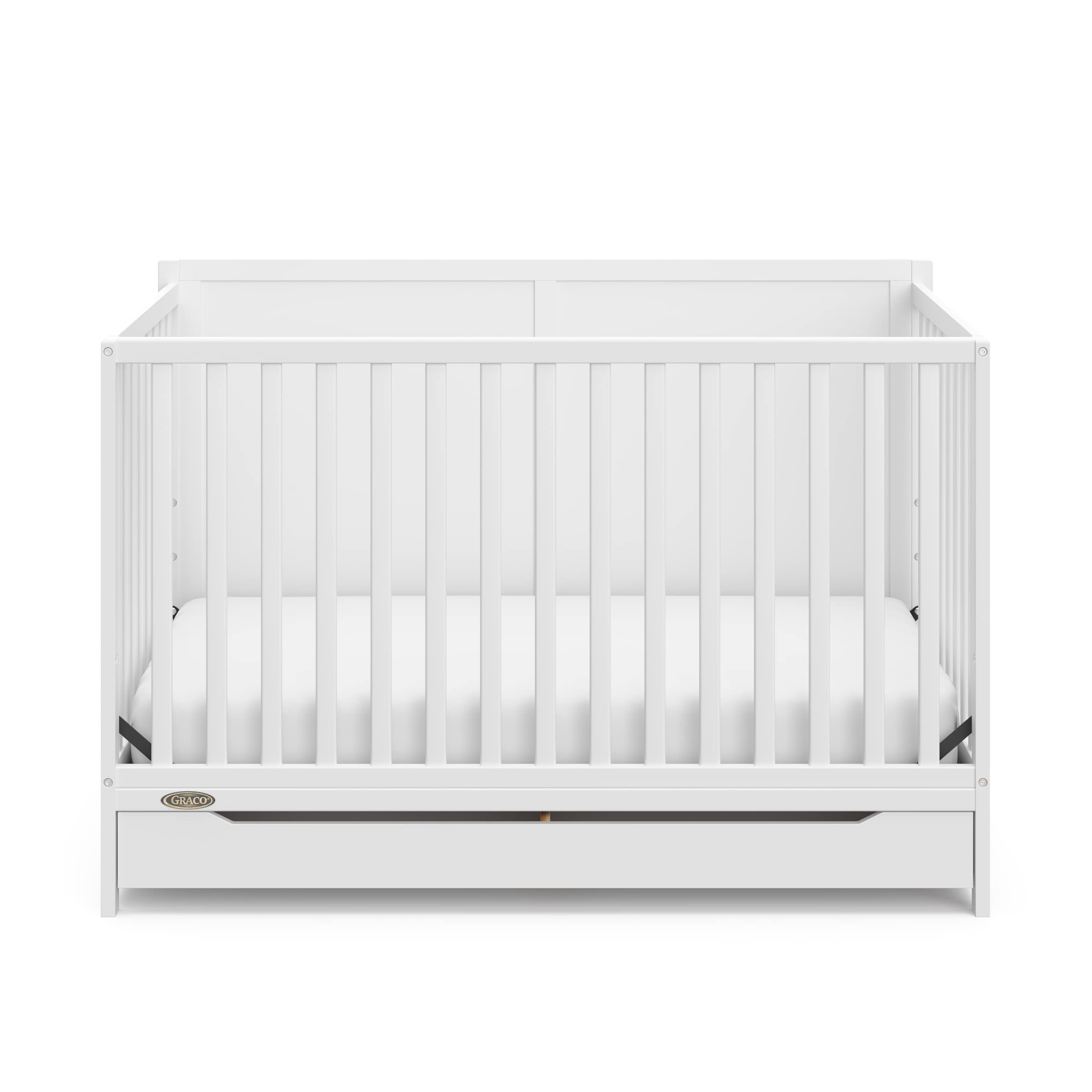 Melrose 5-in-1 Convertible Crib with Drawer (White)