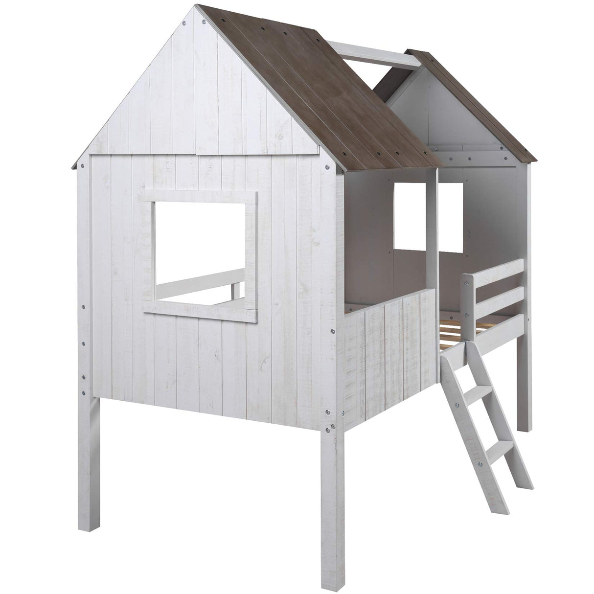 House Bed for Kids, Toddler House Bed, Twin Size Low Loft Bed