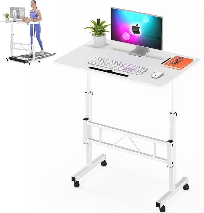Small Standing Desk Adjustable Height for Sitting and Standing, Portable Laptop Table