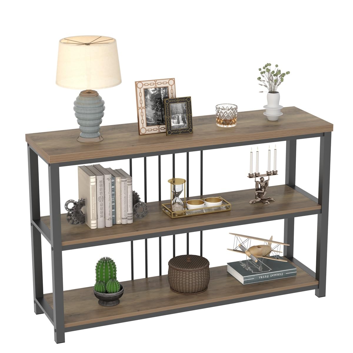 Sofa Console Table, Modern Entryway/Hallway Table for Living Room, Oak