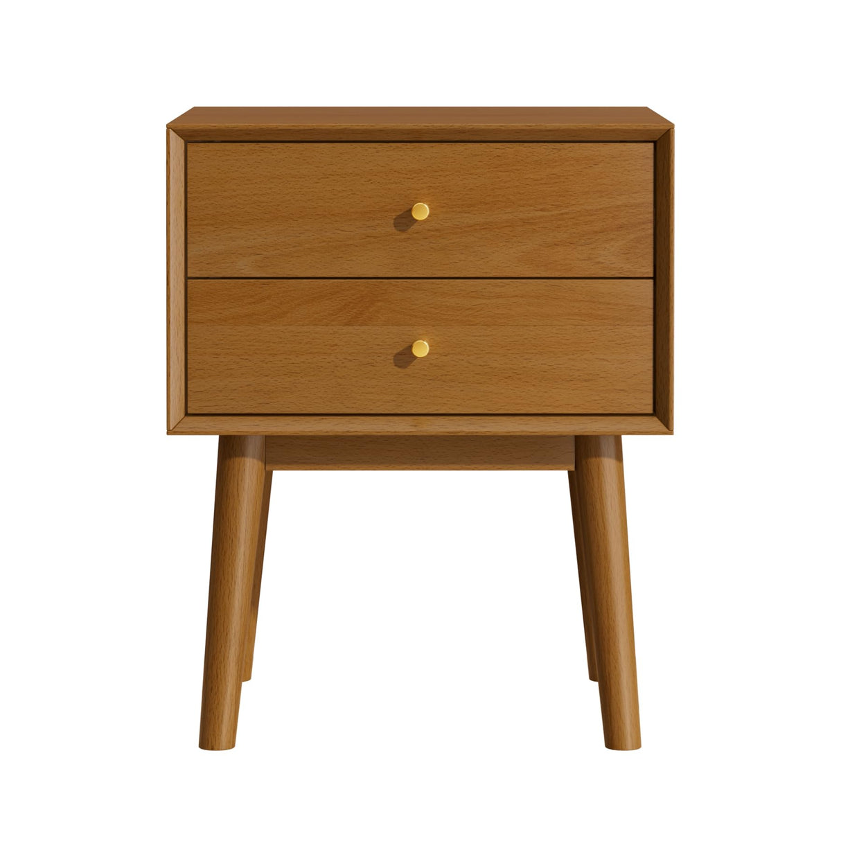 Mid Century Modern Nightstand, 2 Drawers