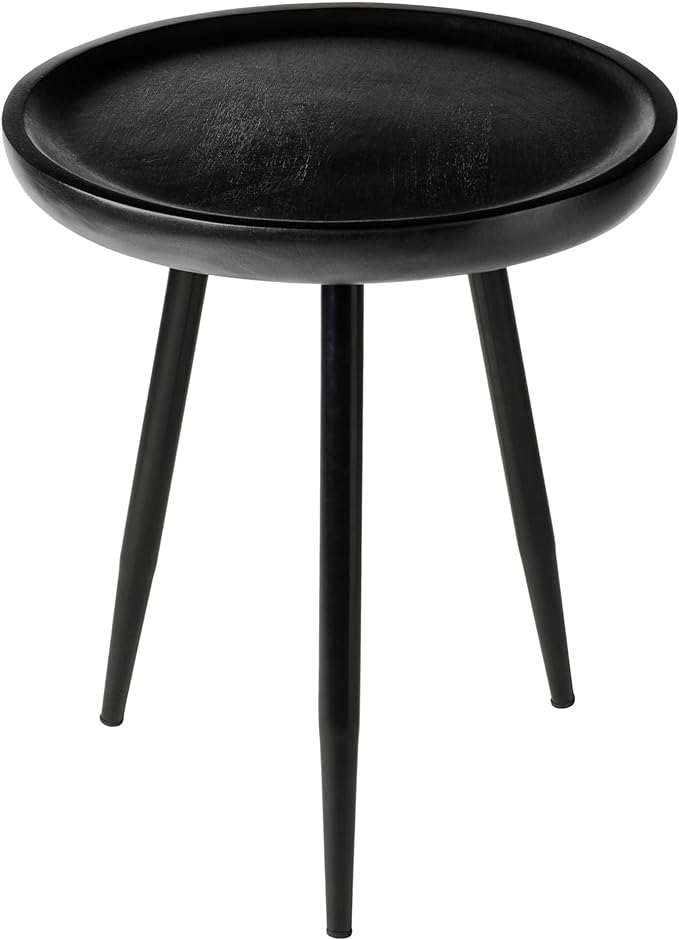 Oscar Mango Wood End Table.Exclusively Designed Hand-Crafted Small Nightstand