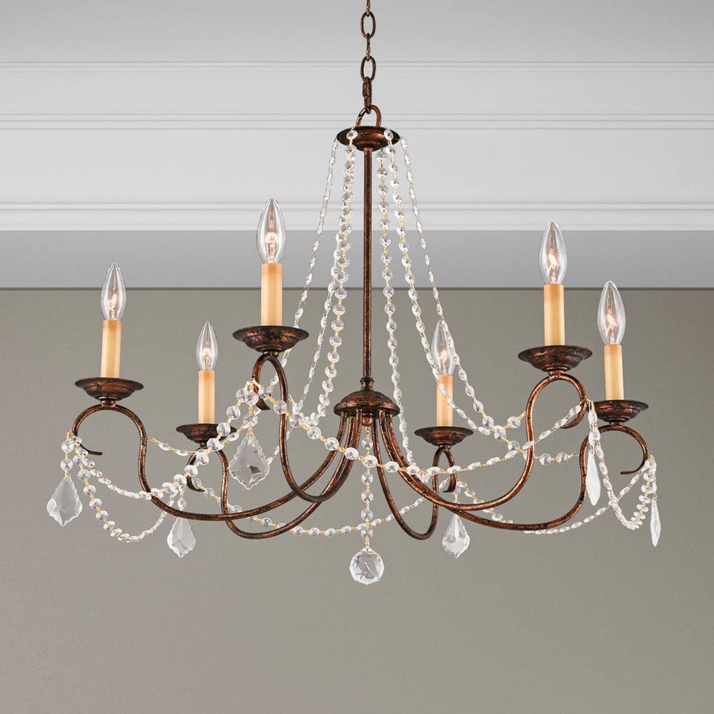 Lighting 6516-71 Pennington 6 Light Chandelier, Hand Applied Venetian Golden Bronze