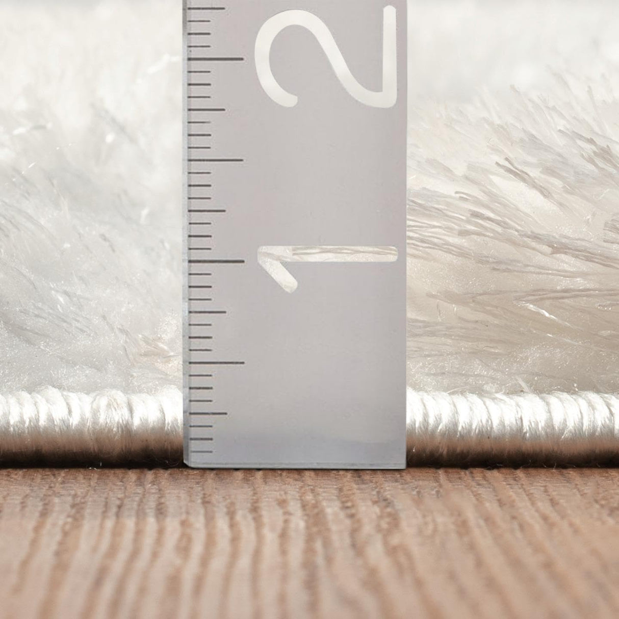 Lantanas Cream 8x10 Modern Shag Geometric Area Rug