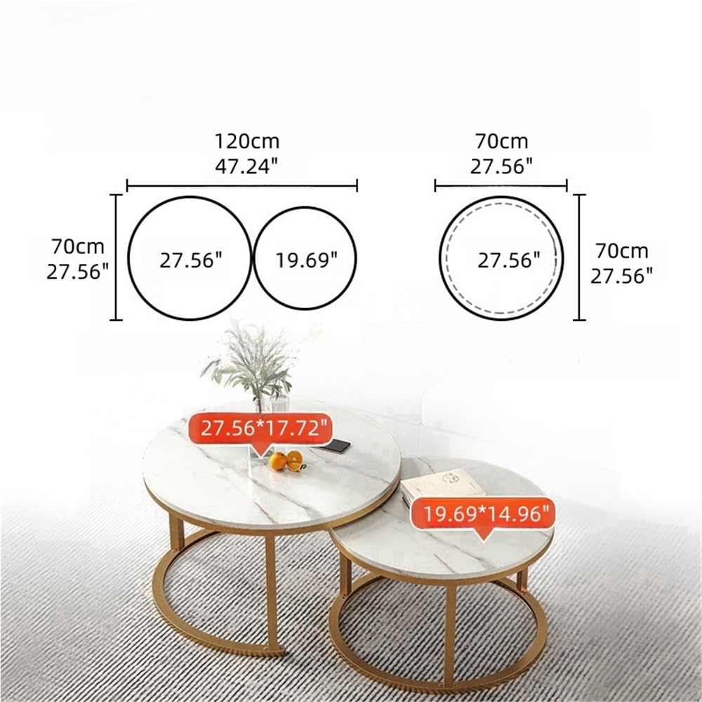 Minimalist Retractable Round Coffee Table for Living Room – Space-Saving Design