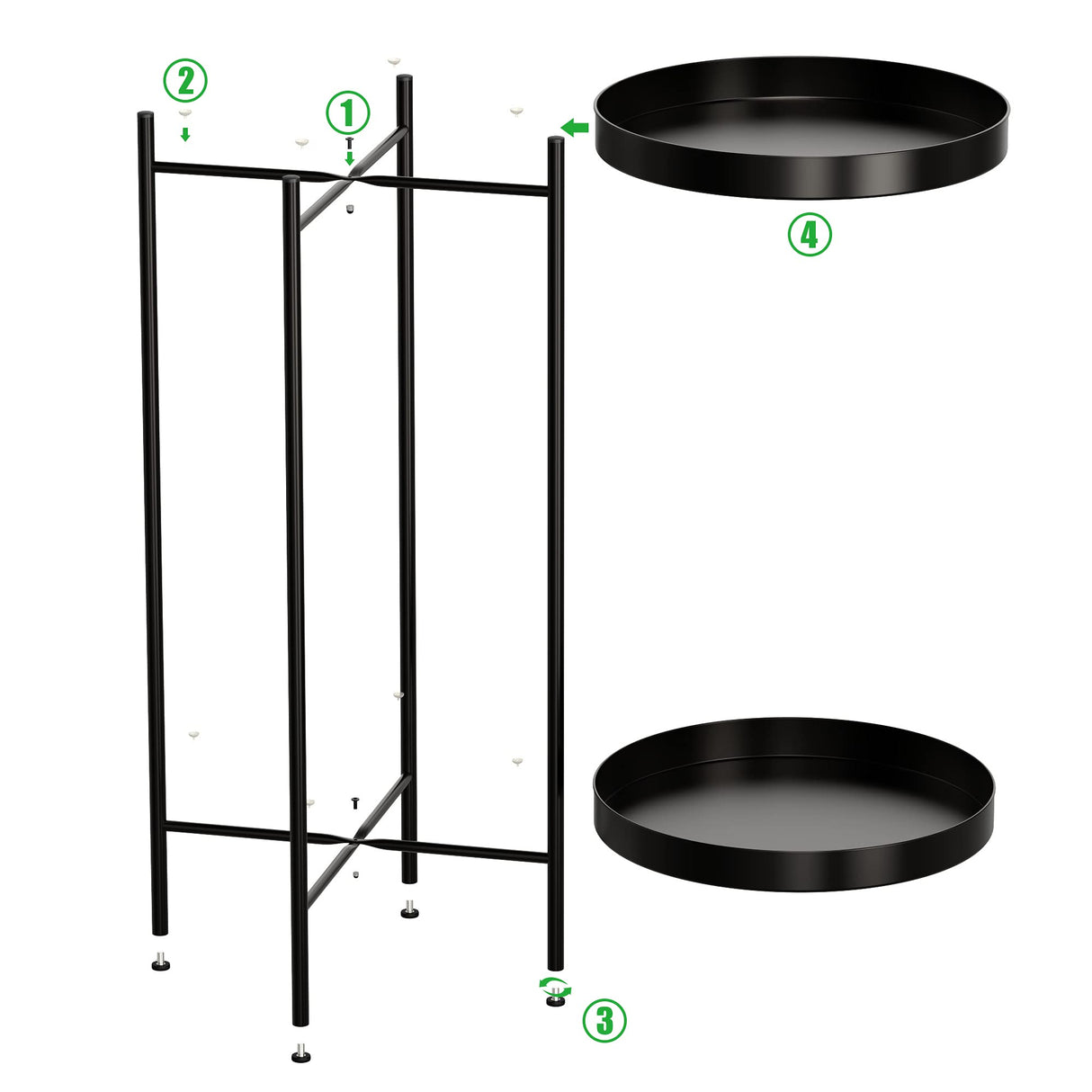 Metal Bloom 2-Tier Indoor & Outdoor Plant Stand