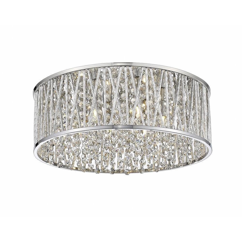 872CH-RF16 6 Light Flush Mount, Chrome