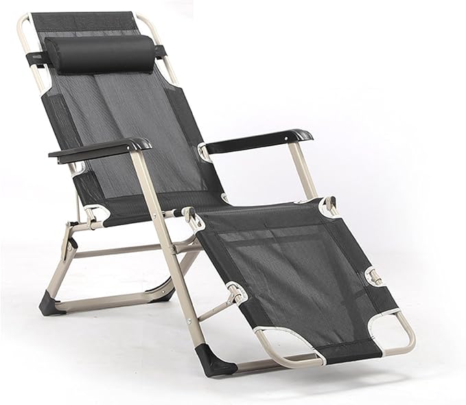 Chair Outdoor Portable, Folding Beach Lounge Chair, Lounge Recliner Chair, Adjustable
