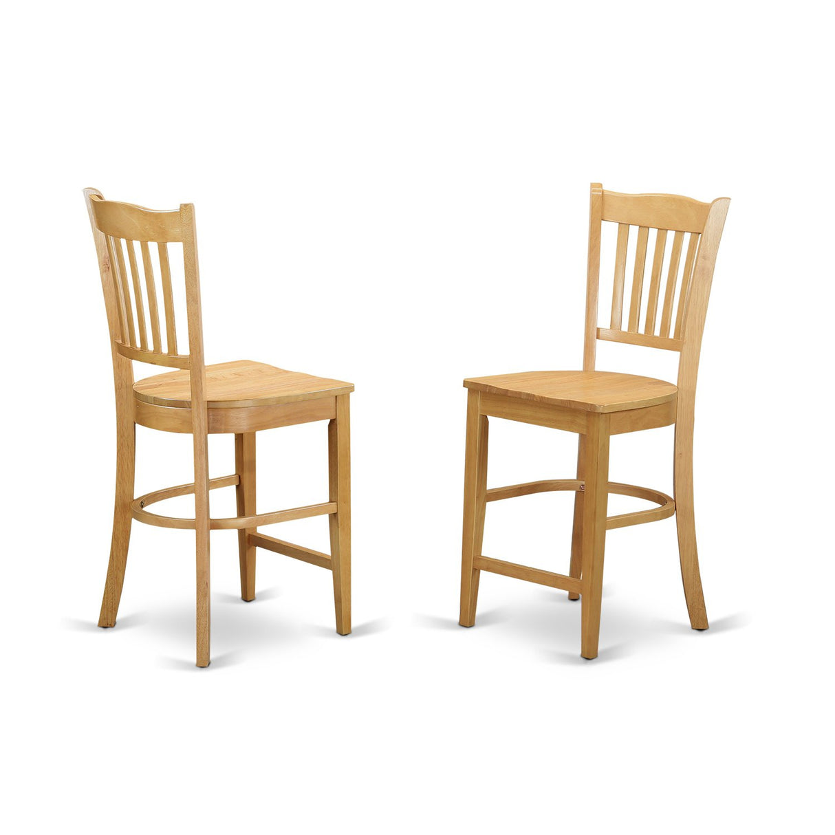 YAGR5-OAK-W 5 Piece Kitchen Counter Height Dining Table Set Includes a Rectangle