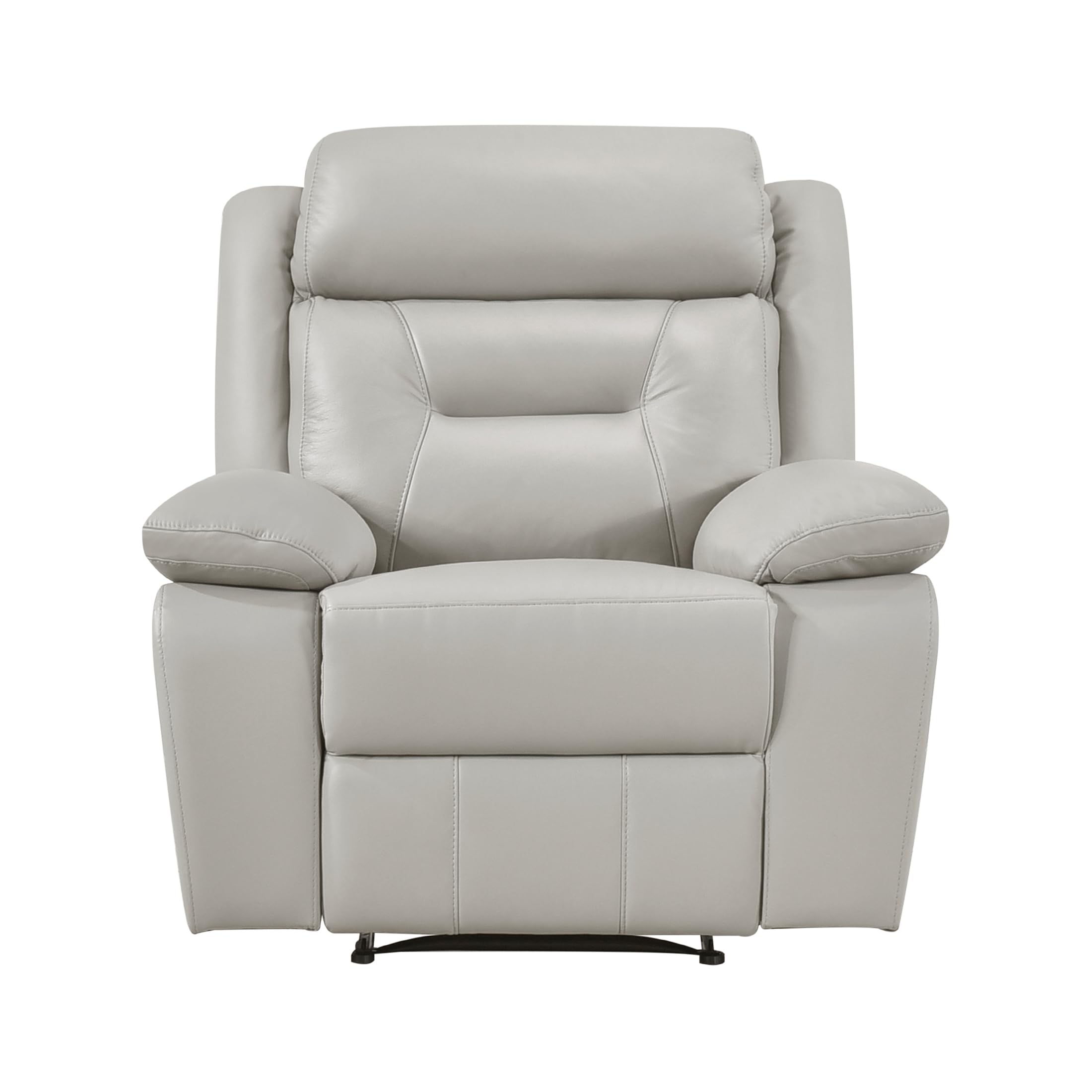 Recliner Chair Leather Recliner with Pillow Top Armrests, Home Theater Seating