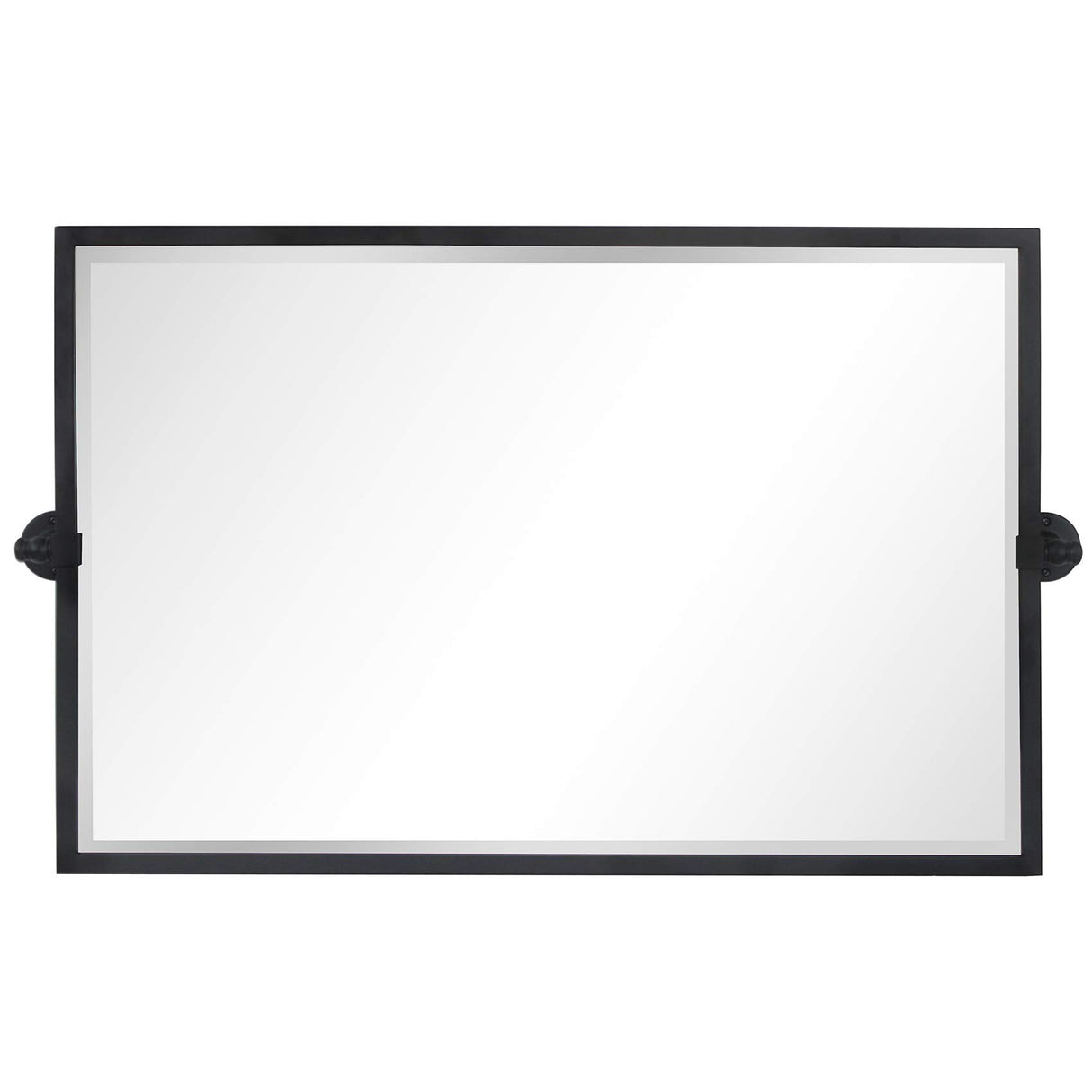 Mirror Black Metal Framed Tilt Rectangle Bathroom Mirror